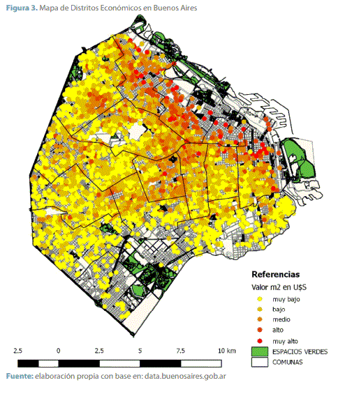 Mapa de Distritos Econ&oacute;micos en Buenos Aires