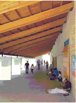 Corridor / public pathway in Bel&eacute;n Public Library