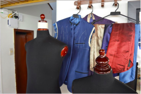 Figura 3. Presencia de maniquíes para testeo de prendas