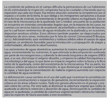 Caja 3. An&aacute;lisis del diagrama causal y definici&oacute;n del sistema socio ecol&oacute;gico de la microcuenca de la quebrada San Crist&oacute;bal
			