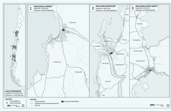 Figura 1. Casos de estudio GLS, GC y GPM
			