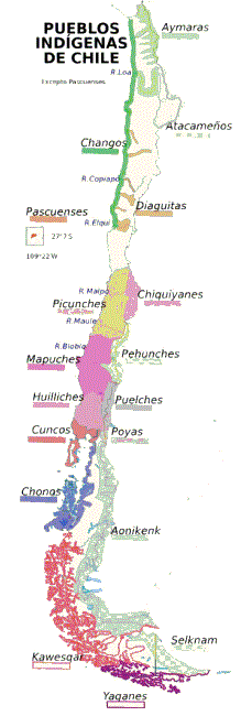 Figura 1. Pueblos originarios de Chile 
			