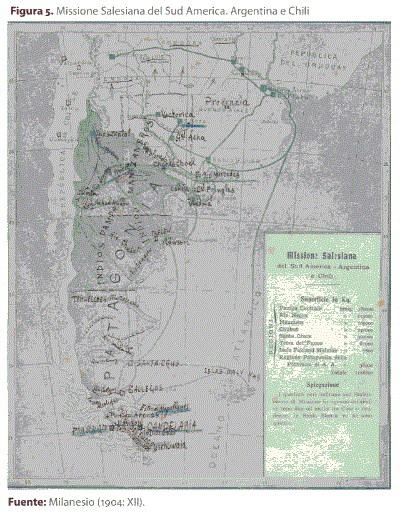Figura 5. Missione Salesiana del Sud America. Argentina e Chili