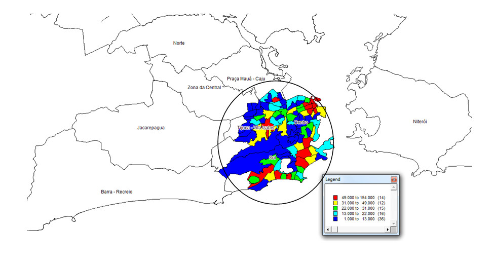 Deslocamentos atra�dos a at� 10 km do centro hist�rico