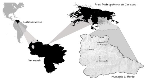 Localizaci�n de las tres unidades de estudio 