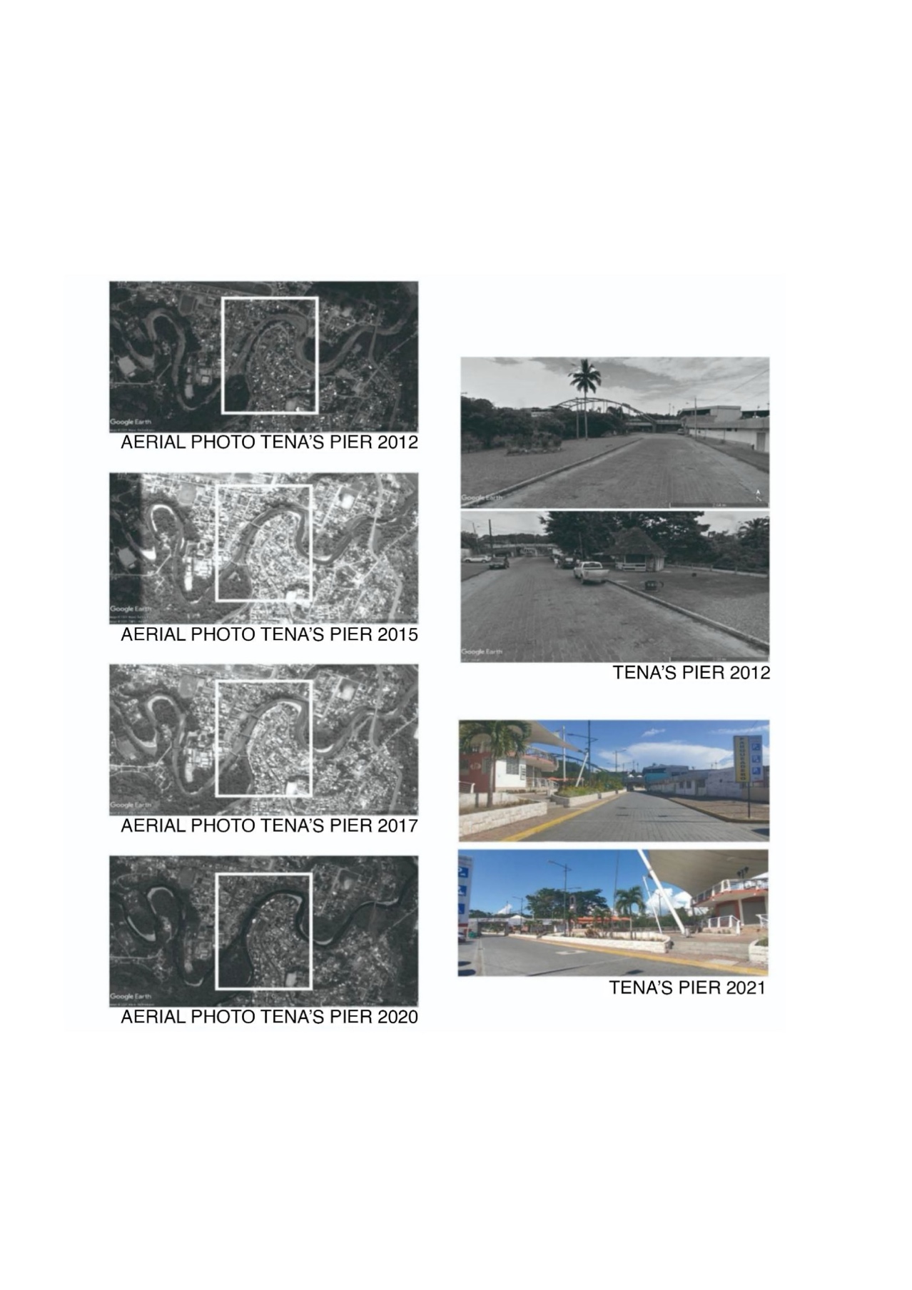 Orthophotograph&rsquo;s and photographs of the Tena�s Pier.