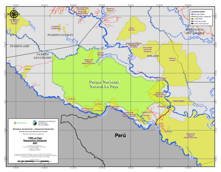 Traslapes jurisdiccionales entre el PNN La Paya y Resguardos ind�genas del pueblo Murui Muina
