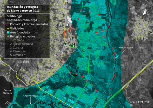 Inundaci�n y refugios temporales activados en Ingrid y Manuel en 2013