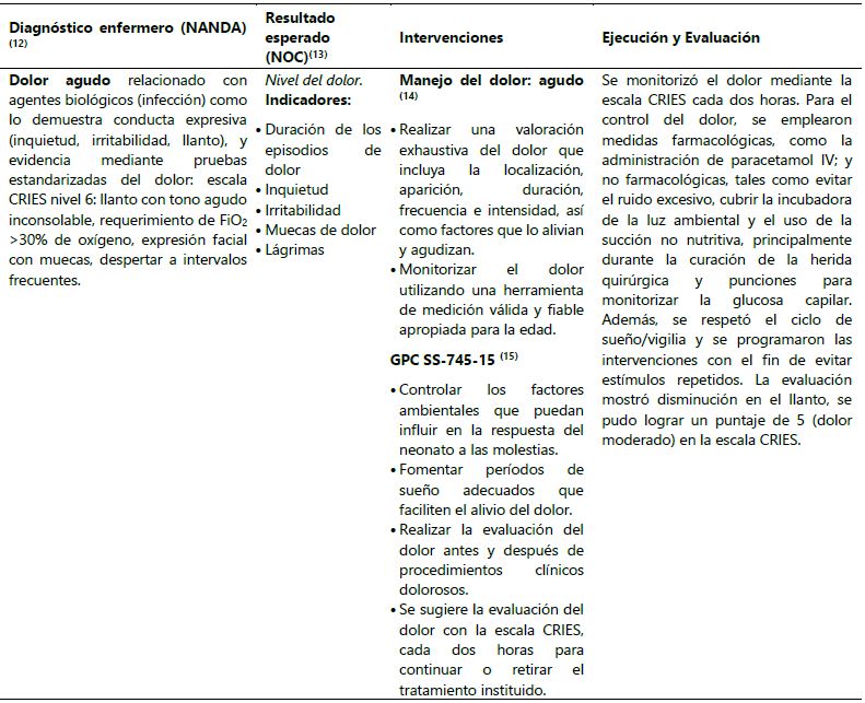 Plan de cuidados de enfermer&iacute;a para el neonato AMG.
