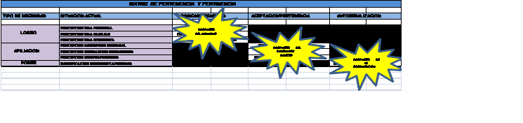 Matriz de Pertenencia y Pertinencia con la perspectiva del tercero incluido (creacin propia)