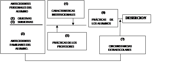 Bloques de variables para interpretar la desercin
