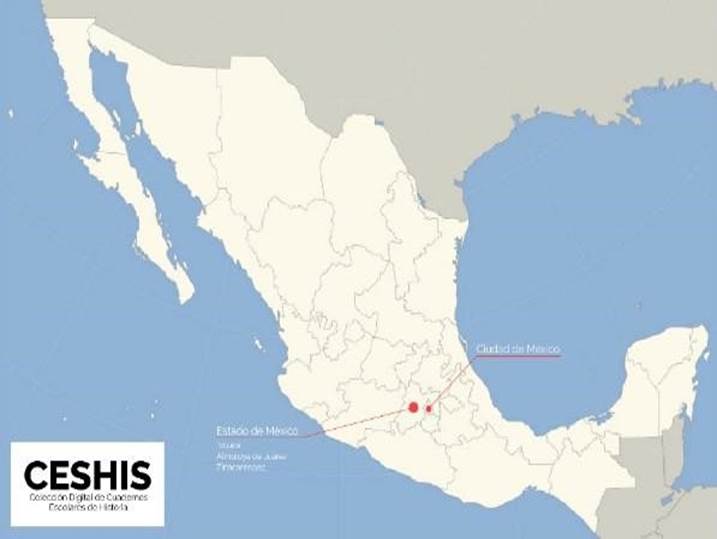 Estados de origen de los cuadernos escolares.