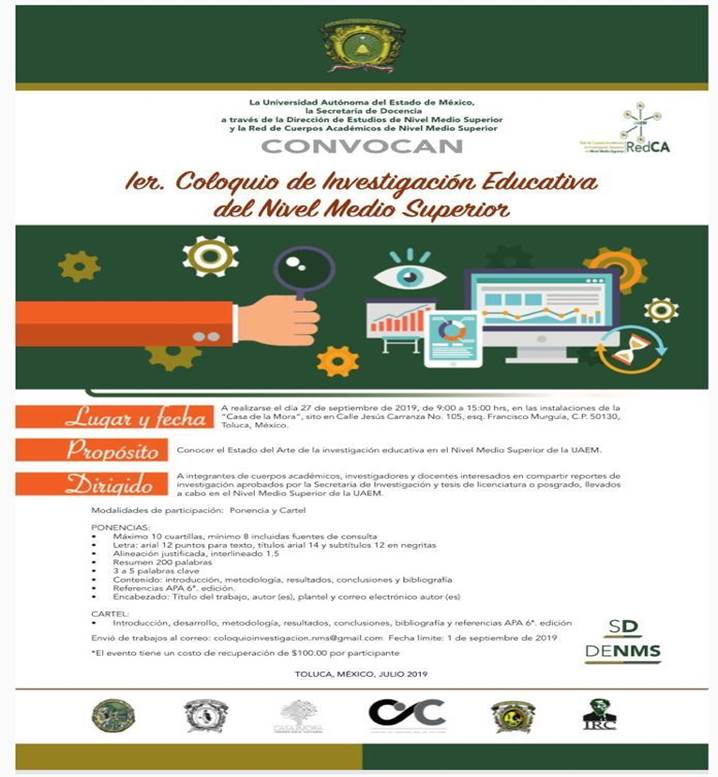 Convocatoria del 1er. Coloquio de Investigaci�n Educativa del NMS[2]