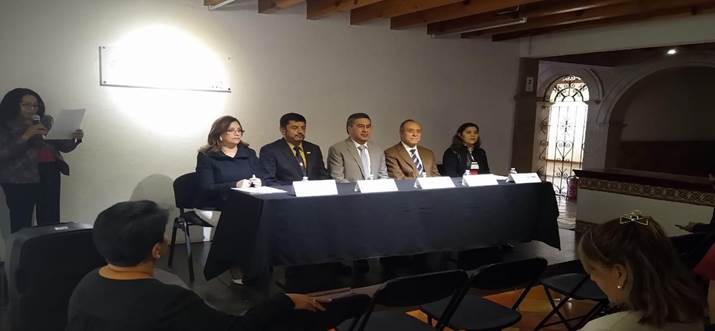 Fotografía durante la inauguración del Coloquio en la Casa de la Mora, Toluca, Méx.