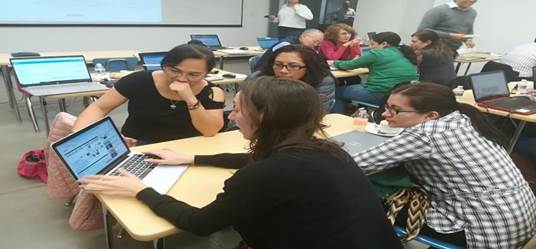 Docentes asistentes al taller “Recursos H5P en Moodle”