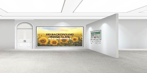 Ejemplo  del  museo  virtual  elaborado con  la  platilla  Galera. Fuente: https://www.emaze.com/es/