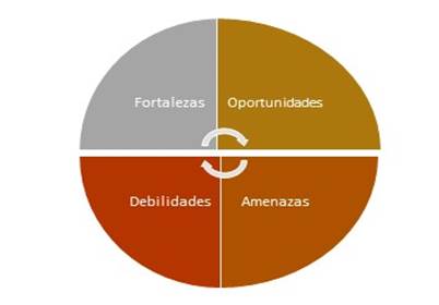 Los cuatro ejes del anlisis FODA, desde los cuales se realiz el diagnstico del status quo de los diferentes actores educativos.
