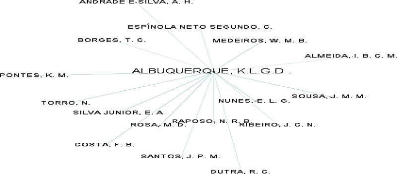 Rede da pesquisadora Katy Albuquerque, conforme dados do seu currículo Lattes