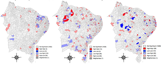 Mapas de cluster da especializa&ccedil;&atilde;o da oferta dos cursos de Ensino Superior e mercado de trabalho com Ensino Superior na &aacute;rea de Ci&ecirc;ncias Naturais, Matem&aacute;tica e Estat&iacute;stica