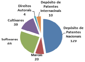 Figura 5 &ndash; Acumulado de Registros de Propriedade Intelectual na UFV