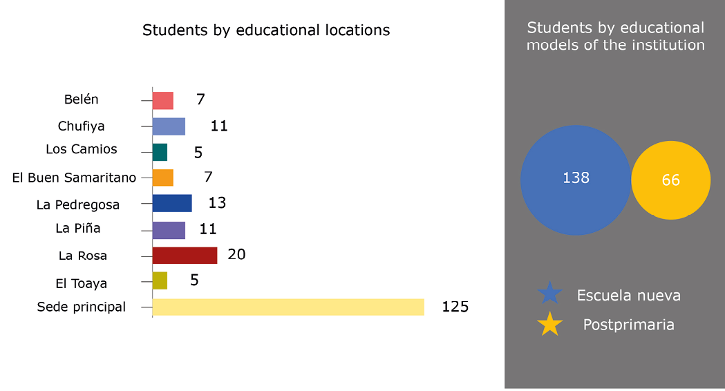 Total number of students in the I.E.R. Nueva Granada