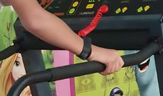 Colocacin de banda de seguridad en antebrazo