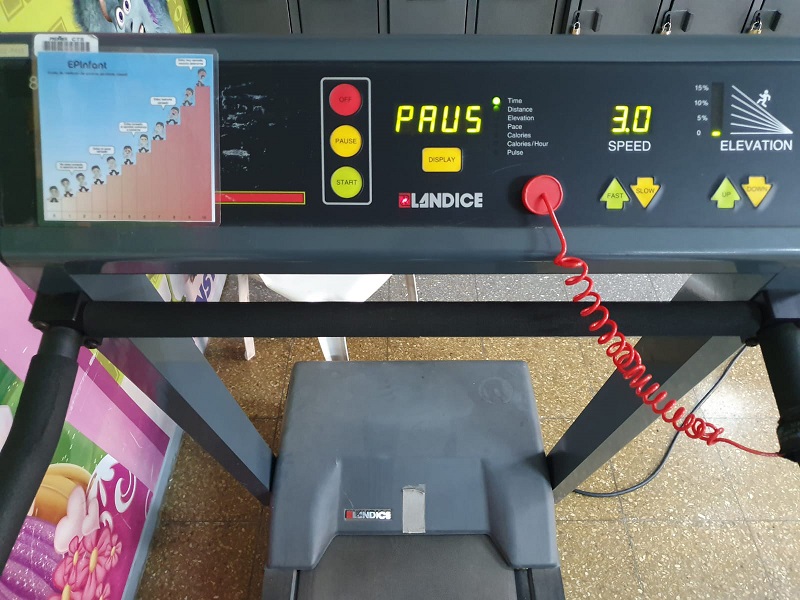 Encendido de la cinta y programacin de la velocidad.