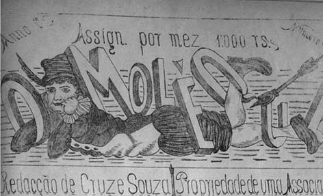 Detalhe da capa do jornal O Moleque