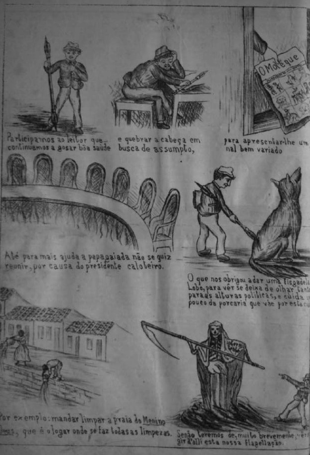 Detalhe do jornal O Moleque