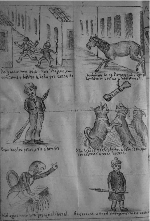 Detalhe do jornal O Moleque