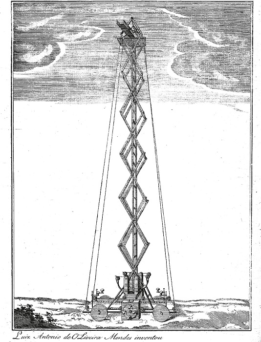 Carro de combate a incêndios inventado por Oliveira Mendes (1792)