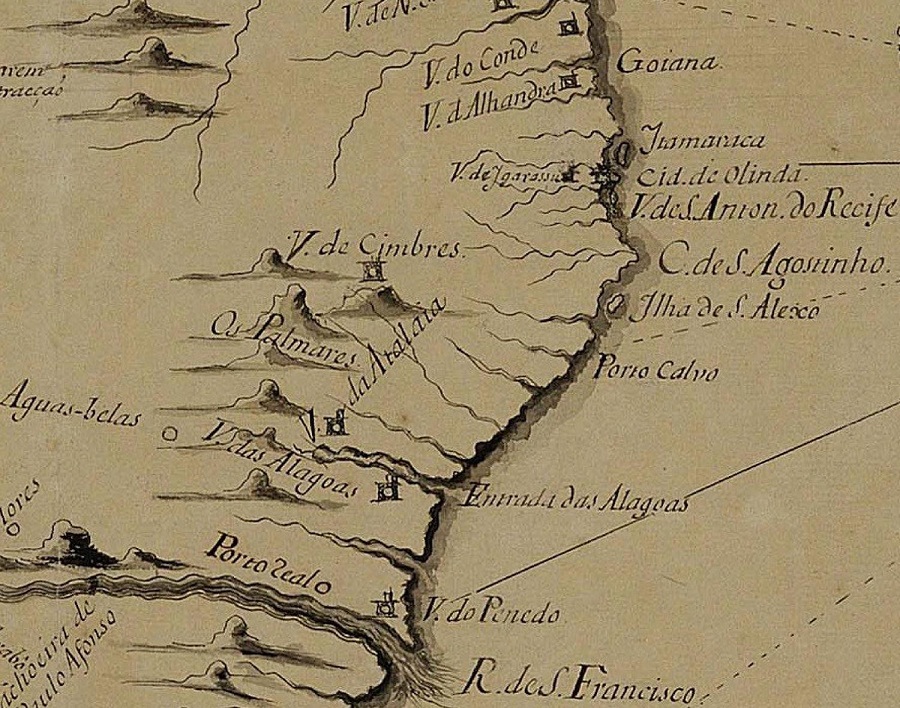 : Os Palmares na Carta Topográfica de 1766