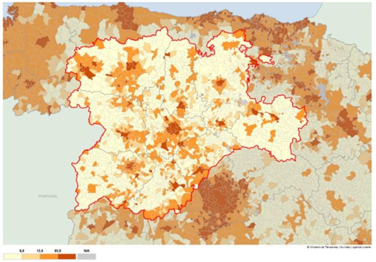 Densidad de poblaci�n en 2019 (hab./krr|2)