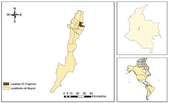 Localizaci�n de la zona de estudio