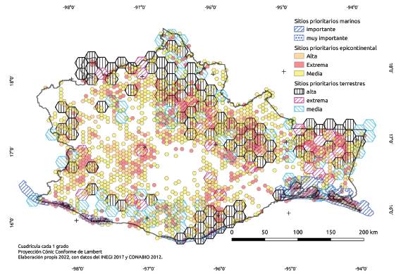 Sitios prioritarios para la conservaci�n de la biodiversidad del estado de Oaxaca