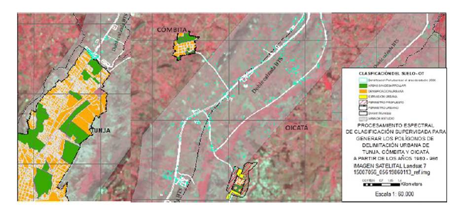 Presencia de polígonos sobre los ejes viales