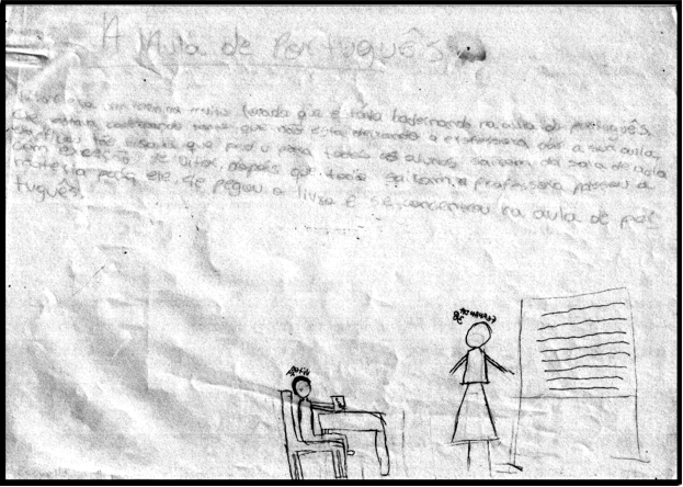 Desenho de Flora no Par Educativo.