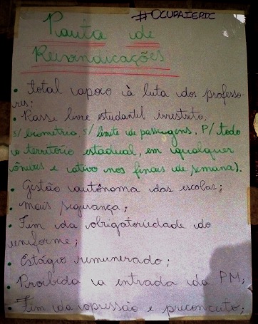 Pauta de reivindicaciones de #Ocupaiepic