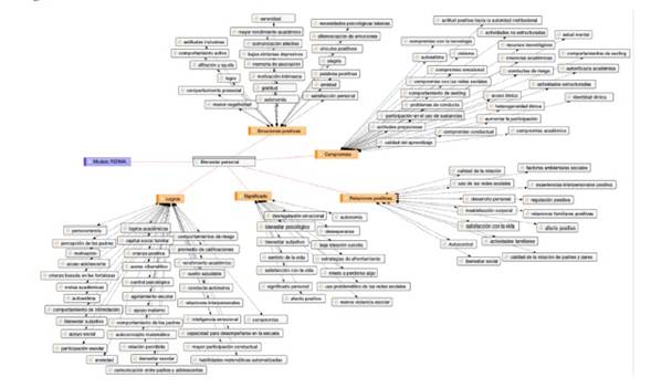 Categorización de los resultados con relación al modelo Perma