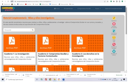 Recursos educativos para motivar a NNA a investigar sobre compromiso escolar