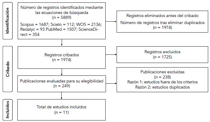 Diagrama de flujo de la b�squeda sistem�tica