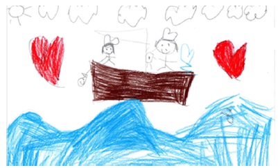 Ejemplo de dibujo con figuras humanas en interacci�n con objetivo en com�n