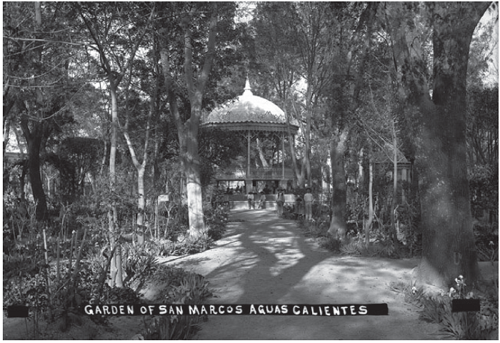 Garden of San Marcos, Aguascalientes, por Winfield Scott, ca. 1906.