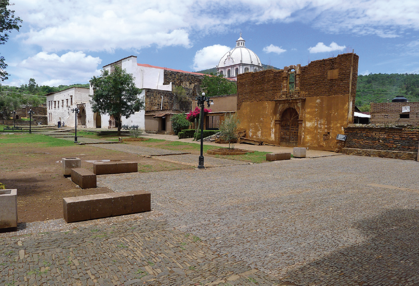 Restauración de la capilla abierta, antiguo convento, iglesia de Santa Ana, consolidación de la capilla de la tercera orden, restitución de las plazas y camino procesional, 2011.
