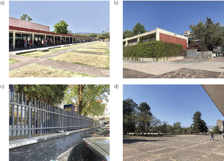 Tipos de frente: a) Frente activo: b) Frente inactivo; c) Reja; d) Frente abierto.