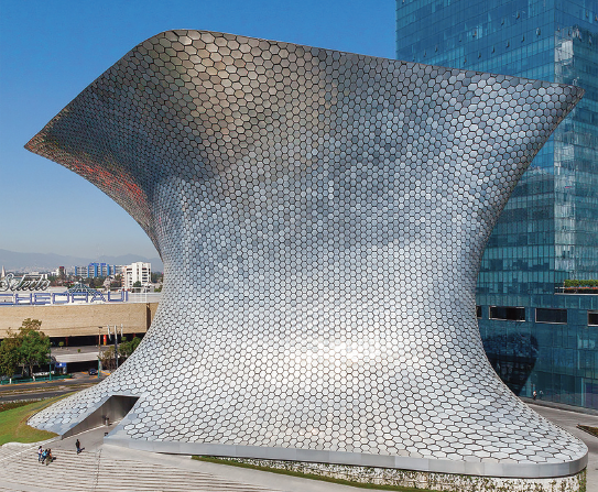 Exterior del museo Soumaya.