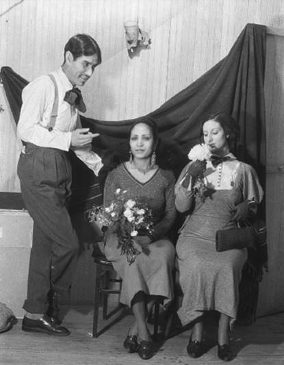Rufino Tamayo, María Izquierdo (centro) y Lola Álvarez Bravo.