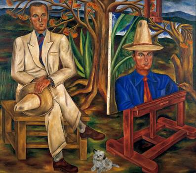 María Izquierdo, Retrato de Henri de Chatillon (1940). Óleo sobre tela, 160 x 190 cm. Museo de Arte de la ciudad de Nagoya, Japón. Reproducido con el permiso de María Rosenda López Posadas, representante legal de la propiedad intelectual de María Izquierdo.