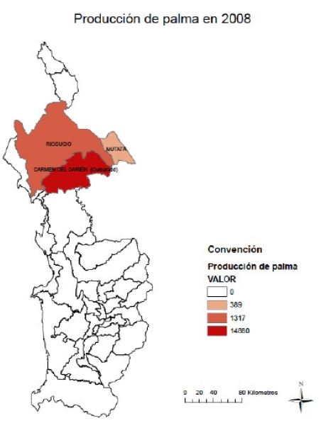 Cultivo de palma de aceite en el a&ntilde;o 2008