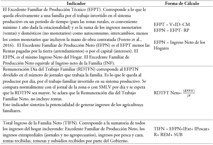Indicadores frente a los Ingresos y la pobreza rural